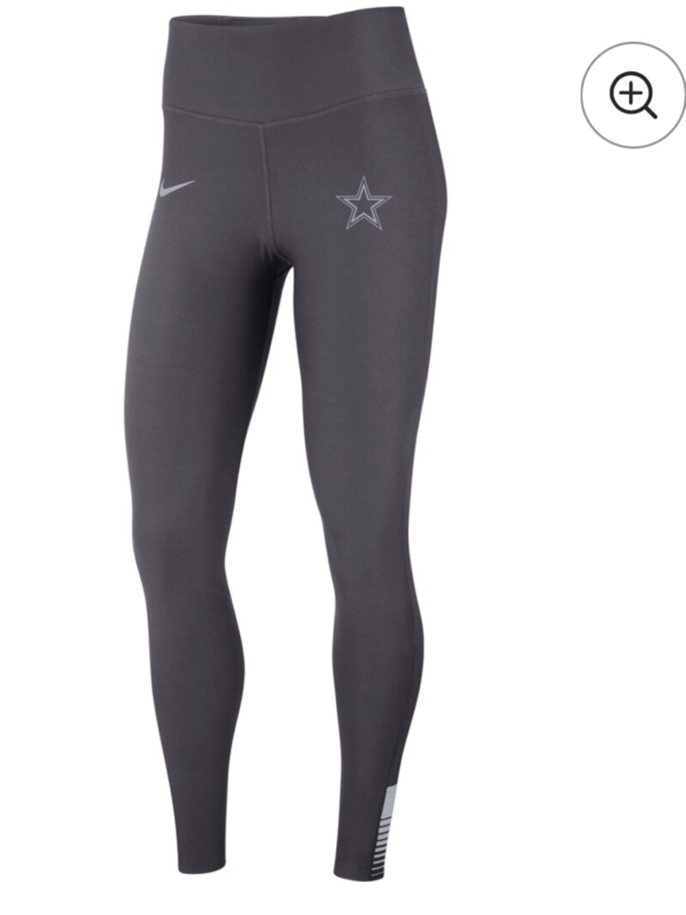 Dallas Cowboys Nike NFL Power Sculpt Performance Leggings in Charcoal